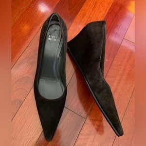 Stuart Weitzman Black Suede women shoes.
